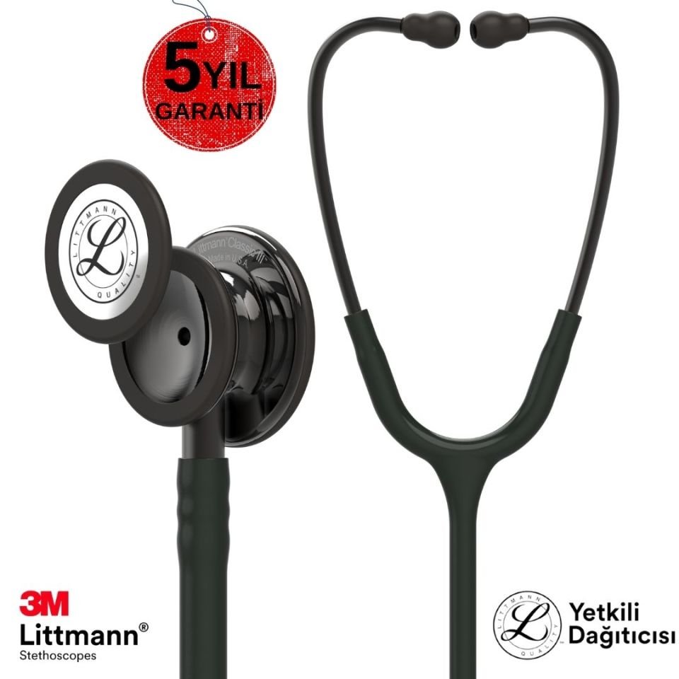 5811 Siyah & Duman Çan Stetoskop 3M Littmann Klasik 3