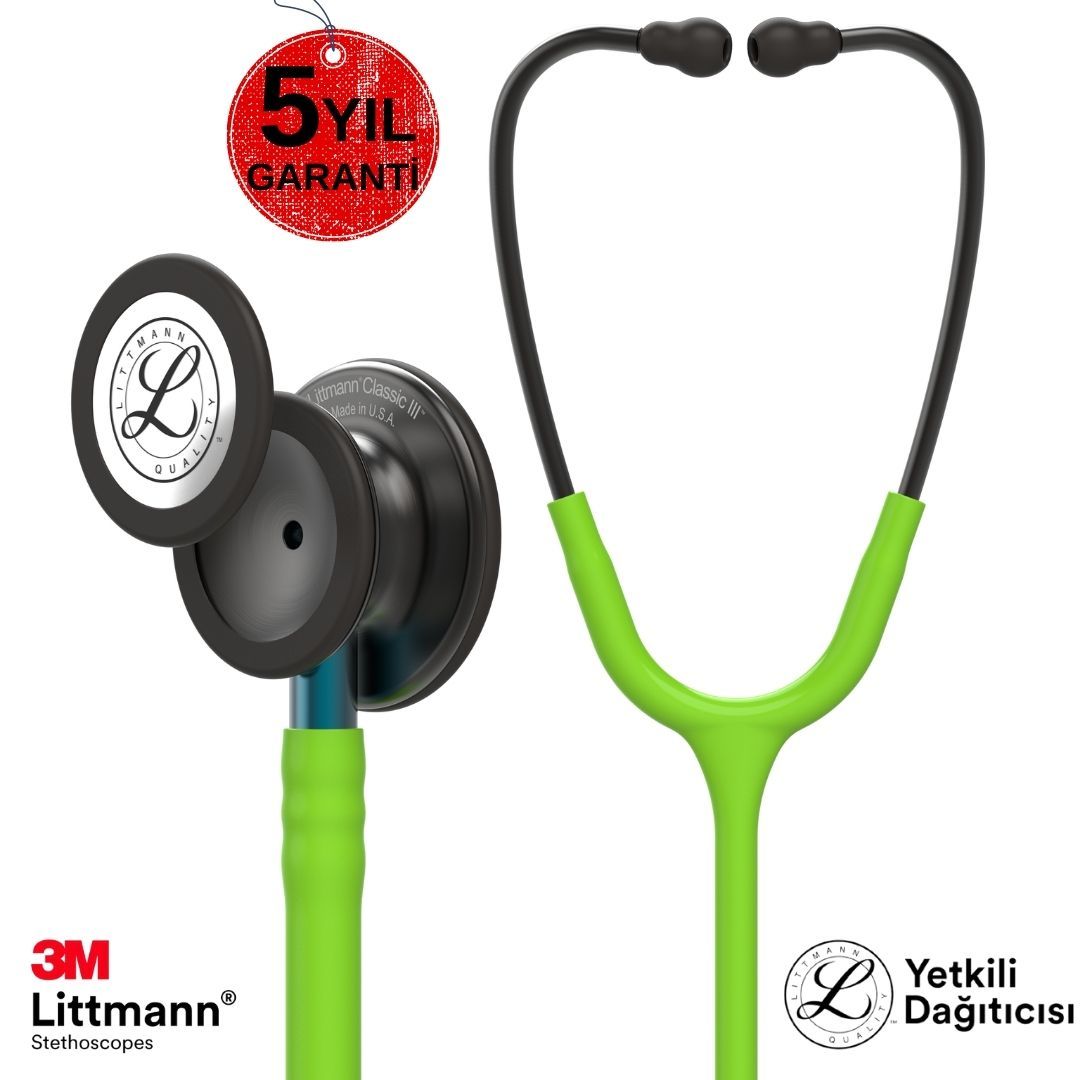 5875 Limon Yeşili & Duman Çan Stetoskop 3m Littmann Klasik 3