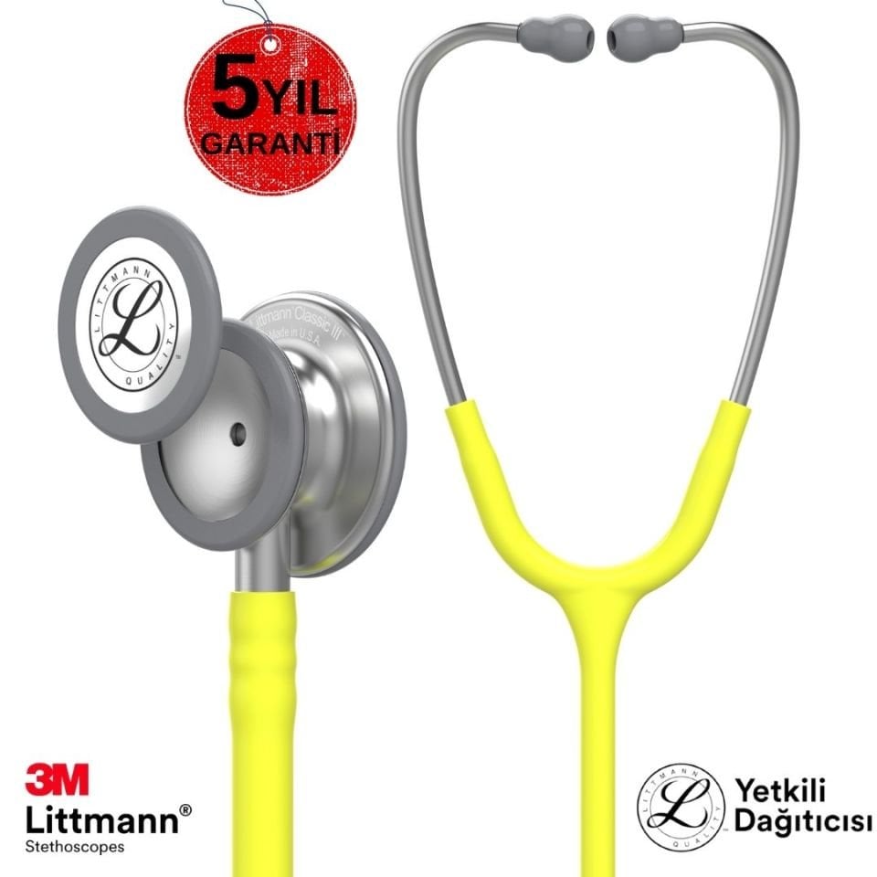 5839 Sarı Steteskop (lemon lime) 3M Littmann Klasik 3