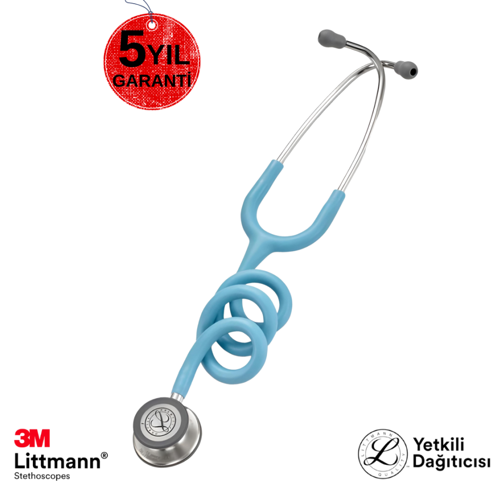 5912 DENİZ  MAVİSİ , 3M Littmann Klasik 3 Steteskop Deniz Mavisi Stetoskop (Saten Kaplama)