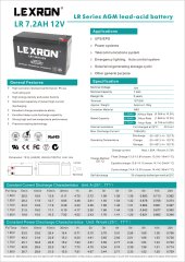 Lexron 7.2AH 12V AGM Akü