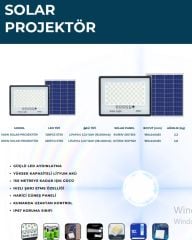 Lexron 200W Güneş Panelli Solar Led Projektör