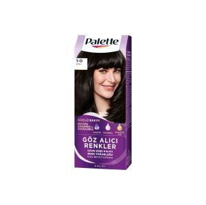 Palette Göz Alıcı Renkler Saç Boyası 1-0 Siyah 50 ml