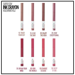 Maybelline New York Super Stay Ink Crayon Kalem Mat Ruj - 10 Trust Your Gut