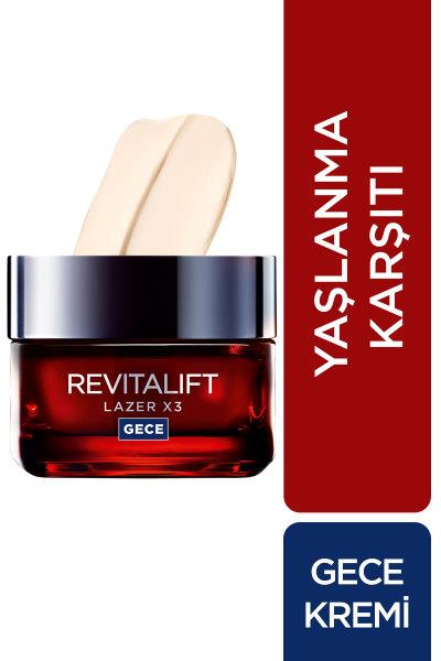 L'Oréal Paris Revitalift Lazer X3 Yoğun Yaşlanma Karşıtı Gece Bakım Kremi