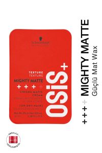 Osis Mighty Matte Güçlü Tutucu Mat Wax 85 ml | Orta Tutuş Güçlü Doku Mat Bitişli Wax Krem