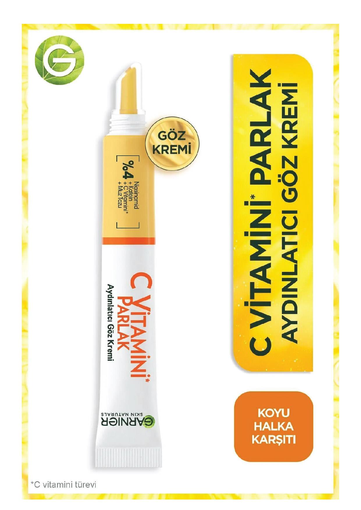 Garnier C Vitamini Parlak Aydınlatıcı Göz Kremi 15ml