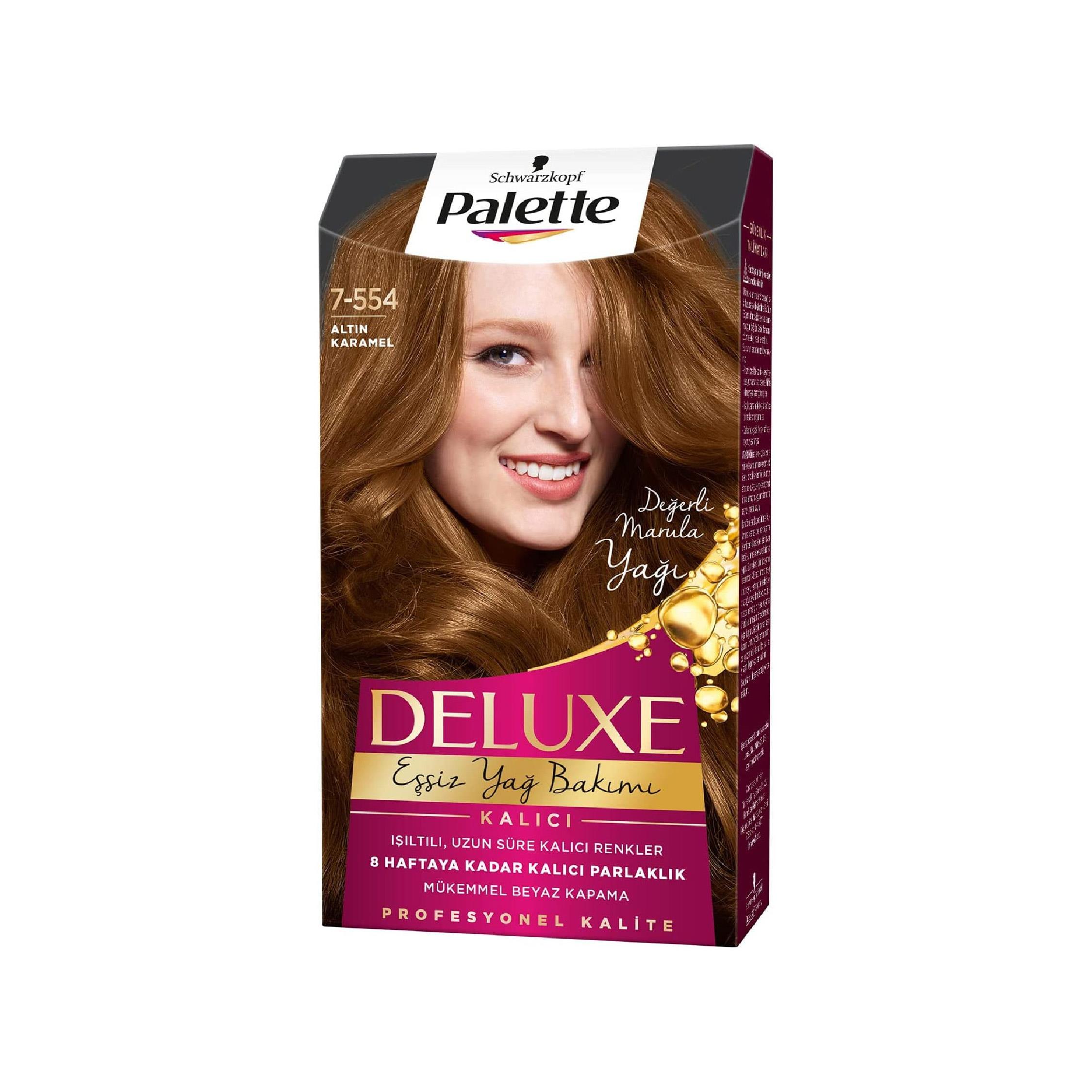 Palette Deluxe Saç Boyası 7-554 Altın Karamel