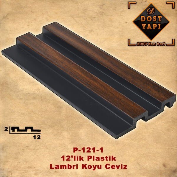 PLASTİK LAMBRİ 12 CM = 1 ad = 2,90 mt