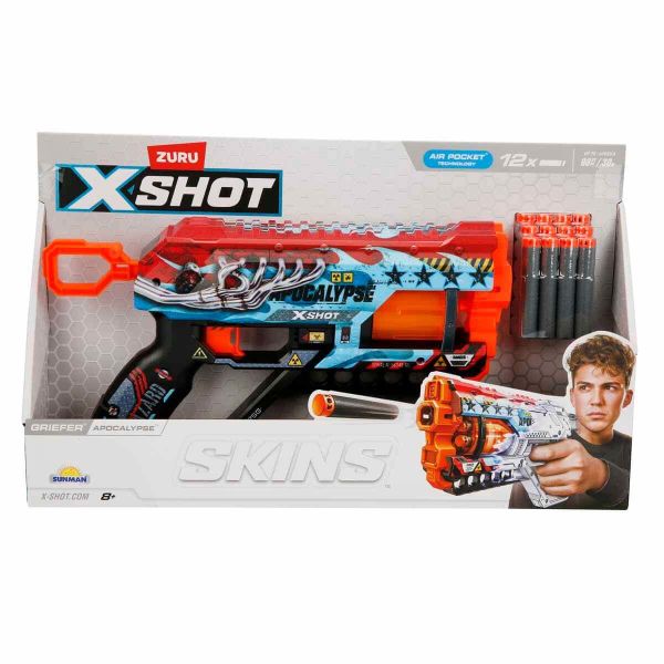 X-Shot Skins Griefer 12 Mermili Sünger Atan Silah 32 cm Apocalypse Zr-36561A