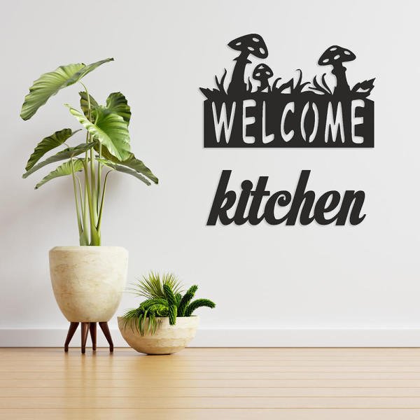 MDF Tablo Dekoratif Welcome Kitchen