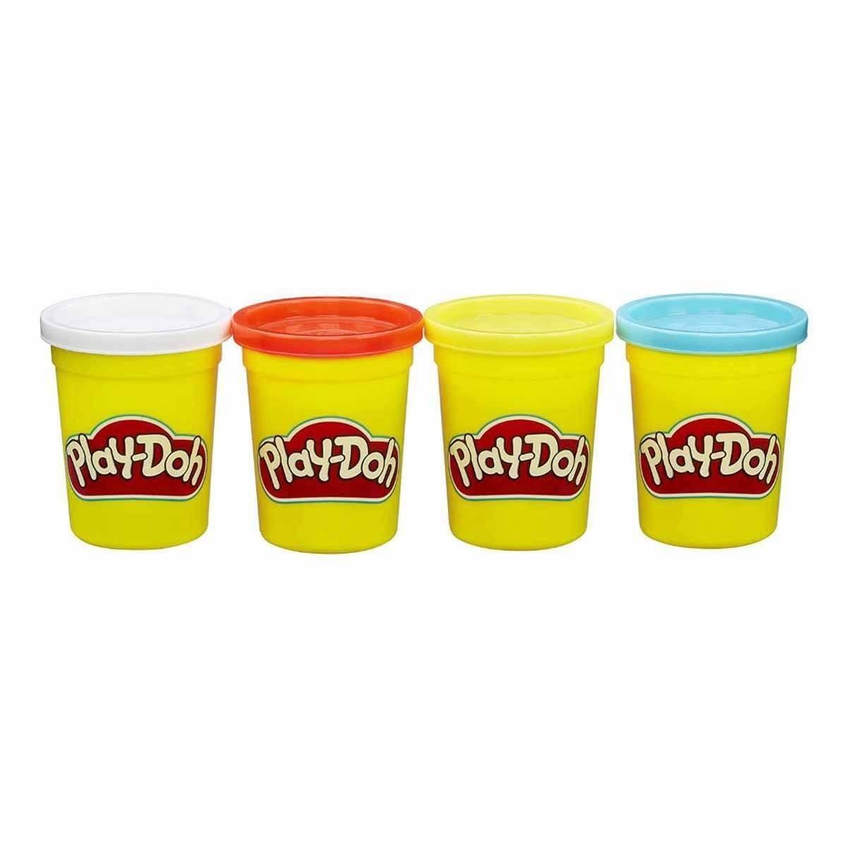 Play Doh 4'lü Oyun Hamuru 448 g Beyaz Kırmızı Sarı ve Mavi - Mkc-1453132