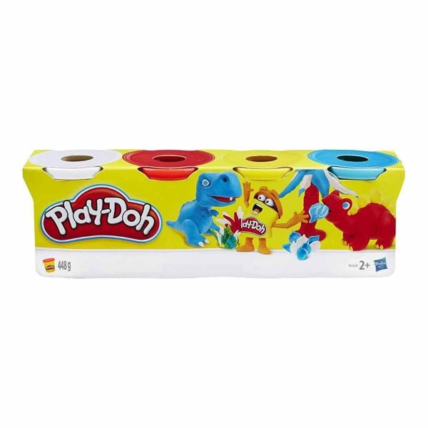 Play Doh 4'lü Oyun Hamuru 448 g Beyaz Kırmızı Sarı ve Mavi - Mkc-1453132