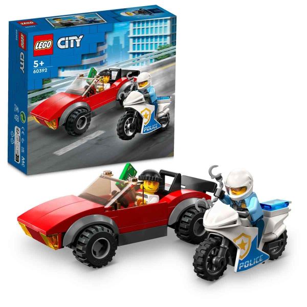 LEGO City Polis Motosikleti Araba Takibi LCT-60392 Oyuncak Seti