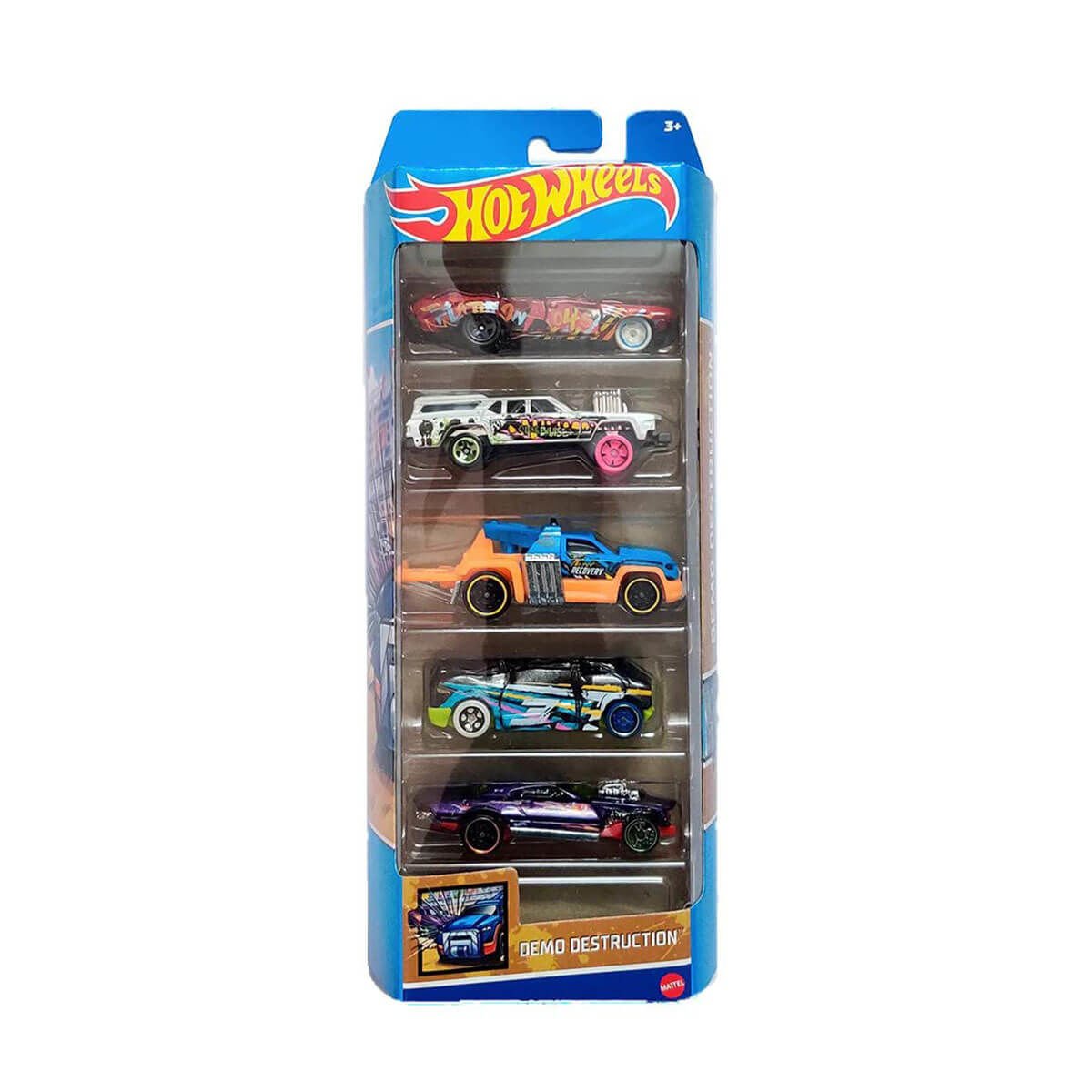 Hot Wheels 5'li Araba Seti HTW-01806 A - (Oyuncak Serisi Seçebilirsiniz) Demo Destruction HLY71