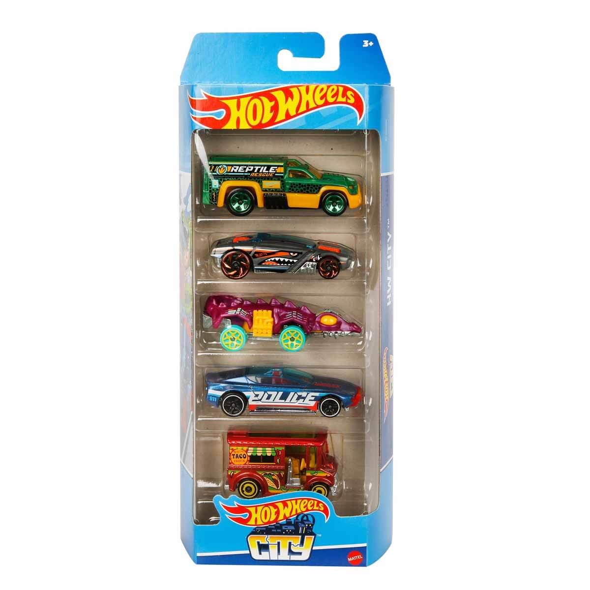 Hot Wheels 5'li Araba Seti HTW-01806 B - (Oyuncak Serisi Seçebilirsiniz) Hw City Htv39