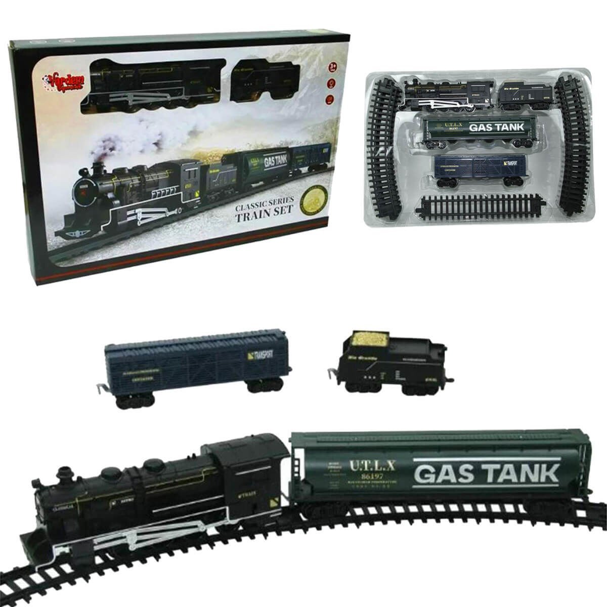 Oyuncak Tren Seti 18 Parça Classic Model Sesli ve Işıklı VR-1601C-1