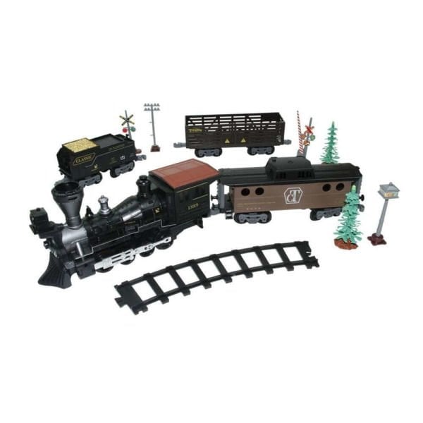 Oyuncak Buharlı Tren Seti 30 Parça Classic Sesli ve Işıklı VR-1613A