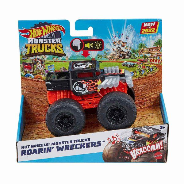 Hot Wheels Monster Trucks Kükreyen Arabalar Serisi HDX60 Bone Shaker-Kırmızı