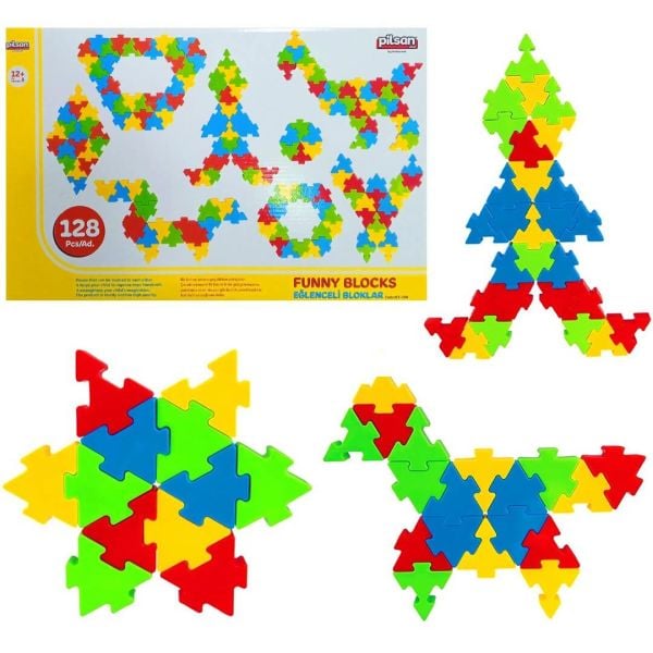 Eğlenceli Bloklar 128 Parça Eğitici Oyuncak Seti PL-03-298