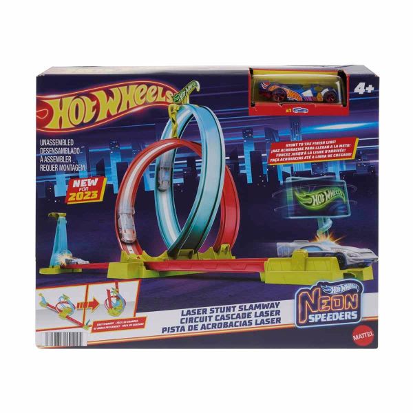 Hot Wheels Neon Yarışlar Çifte Çemberde Yarış Seti HPC05