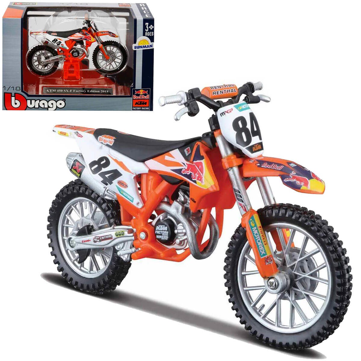 Red Bull KTM 450 Sx-F Factory Edition 2018 Motosiklet SNM-51070A