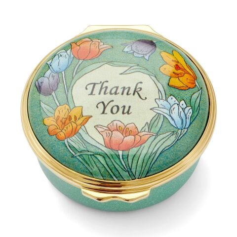 ''Thank You'' Enamel Box