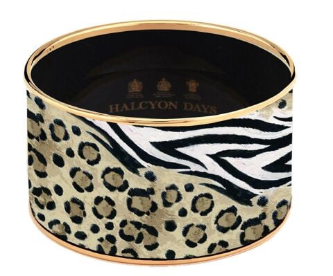 4cm MW Mixed Animal Print Gold Small Cuff