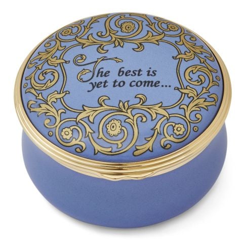 The Best is Yet to Come Hyacinth Enamel Box