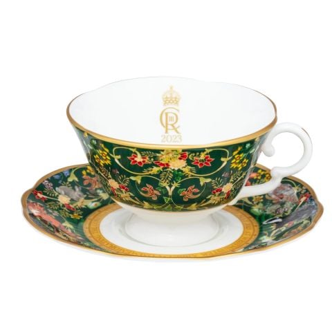 Woodland Wildlife - Gold - Fluted Teacup and Saucer