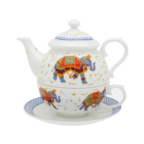 Ceremonial Indian Elephant - White - Tea for One