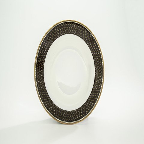 Antler Trellis - Black - 9'' Rim Soup