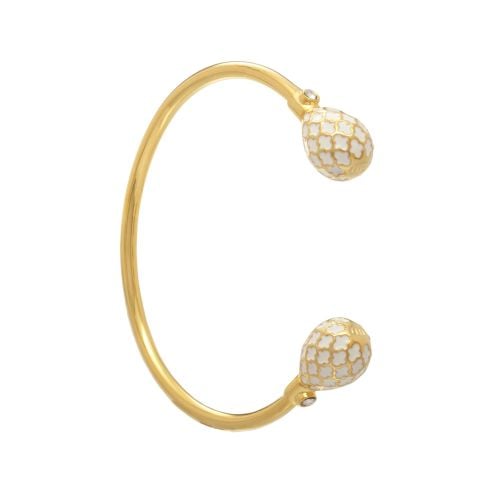Agama Cream Gold Torque Bangle