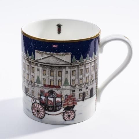 Buckingham Palace Carriage in the Snow - Mug