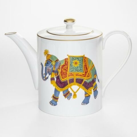 Ceremonial Indian Elephant White - Tea Pot - NEW