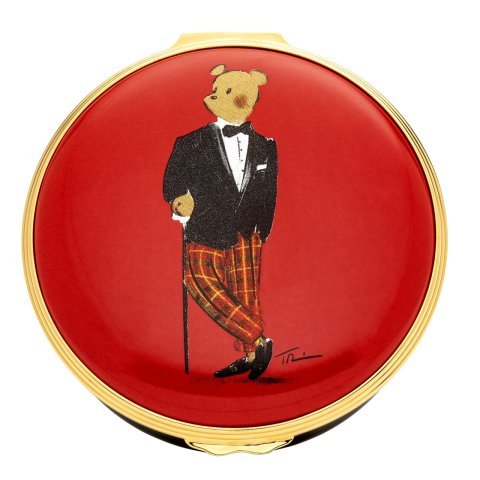 Hal At Christmas  - Red - Enamel Box