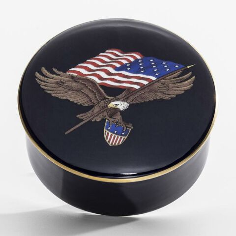 Star Spangled Banner - Round Trinket Box