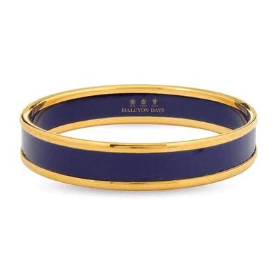 1cm Navy - Gold - Medium Bangle