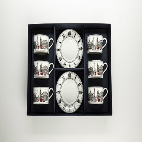 The London Icons - Teacup & Saucer Set x 6