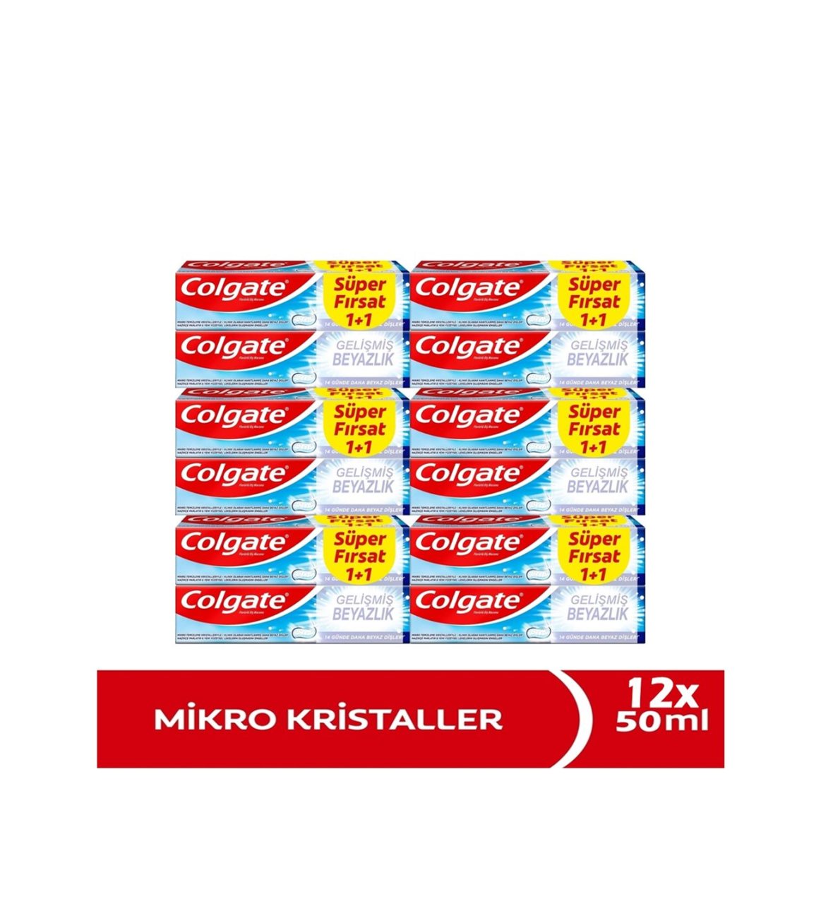 COLGATE GELISMIS BEYAZLIK 50ML*12