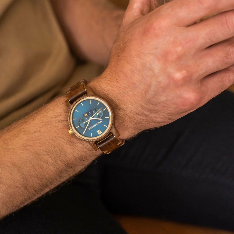 WoodWatch Seafarer Ahşap Kol Saati - 40mm