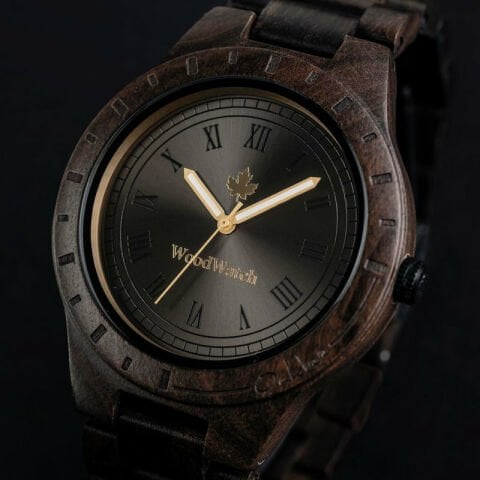 WoodWatch Oaklee Black Sandal Ahşap Kol Saati - 47mm