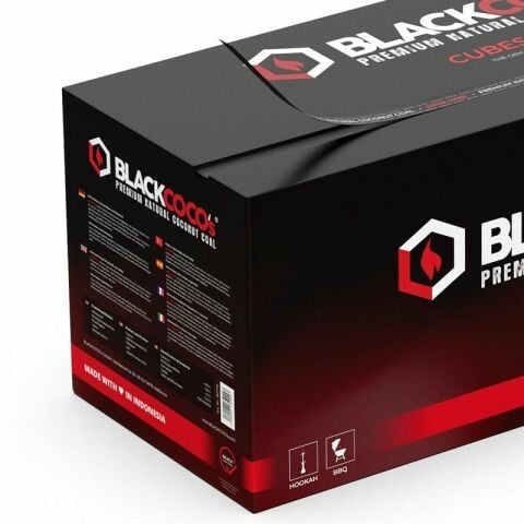 BLACKCOCOs Barbekü ve Nargile Kömürü 20KG CompactBox CUBES26