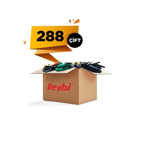 Beybi PN5 Nitril Sarı İş Eldiveni 9 Beden - 288 Çift