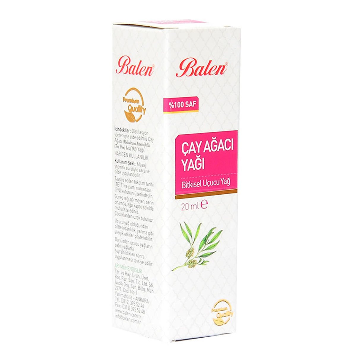 Balen Çay Ağacı Yağı (Distilasyon) 20 ML Cam Şişe