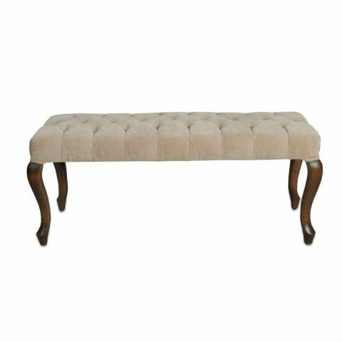 Masifart kapri 120 cm Kapitoneli Bench Puf ceviz Eskitme