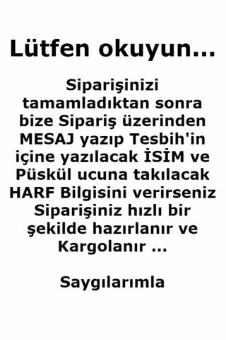 İsimli Hematit Taşı Harfli Püskül Tesbih - Ahşap Kutu'lu - Kişiye Özel Isimli Tesbih