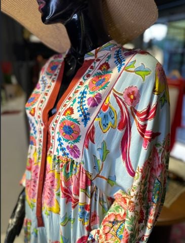 Süreyya Vintage Bohem Uzun Kollu Yazlık Elbise