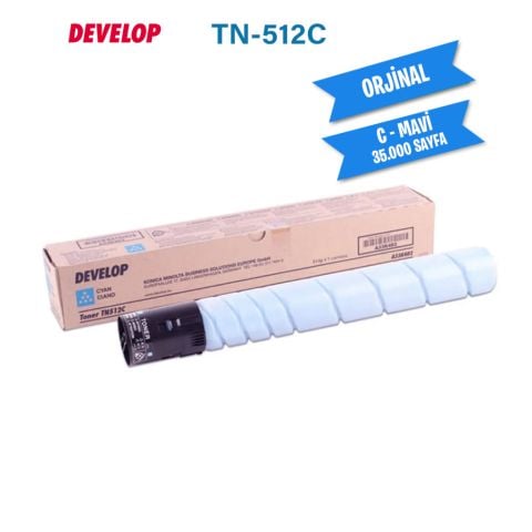 Develop TN-512 C Orjinal Mavi Toner - A33K4D2- Develop İneo +454