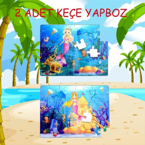 Tox Deniz Kızı 5+ Keçe Yapboz - 5 Yaş Puzzle T041